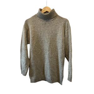 JACOB Wool Angora Blend Tan Turtleneck Oversized Pullover Sweater S